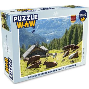 Puzzel Boerderij in de bergen van Oostenrijk - Legpuzzel - Puzzel 1000 stukjes volwassenen