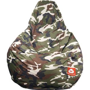 Whoober peervorm zitzak Barça outdoor camouflage - Wasbaar - Voor binnen en buiten