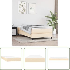 The Living Store Pocketveringmatras 80x200x20 cm stof crèmekleurig - Pocketveringmatras - Matras - Comfortabele Matras - Medium Hard Matras - Creme Matras