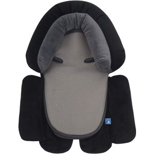 3-in-1 babystoelverkleiner universeel voor alle kinderwagens, pasgeborenen, katoenen inzetstuk en hoofdsteun voor babyzitje en autostoelen, zwart