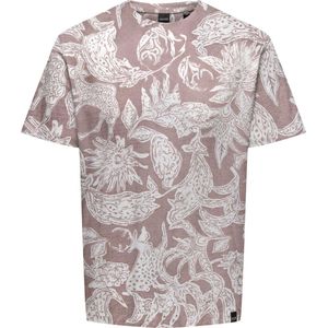 ONLY & SONS ONSDEN REG GRAPHIC AOP SS TEE CS Heren T-shirt - Maat L