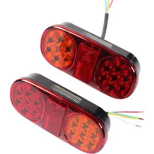 2 stuks LED aanhanger achterlichten - remlicht voor vrachtwagen 12V - knipperlicht - waterdicht - verlichting achter - auto vrachtwagen caravan tractor Vrachtwagen Accessoires