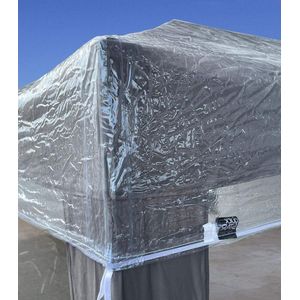 Beschermkap paviljoen 25x25m waterdicht transparant.