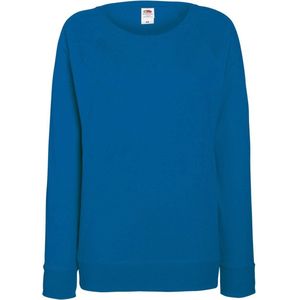 Fruit OF The Loom Dames Getailleerd lichtgewicht raglan sweatshirt (240 GSM) (Royaal Blauw)