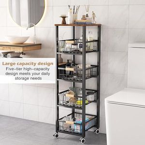 Metal Utility Cart Trolley Trolley Trolley,Storage Trolley with Wheels For Kitchen Bathroom Powder Room Office,40D x 30W x 107H centimetres