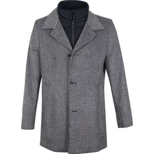 Suitable - Stijn Coat Wolmix Bruin - Heren - Maat 54 - Modern-fit