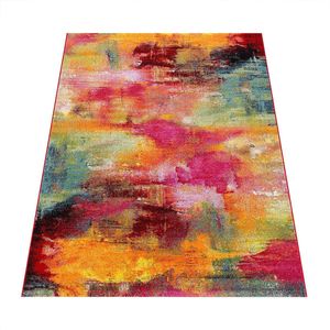 Vloerkleed Woonkamer Laagpolig Modern Vintage Patroon Abstract Veelkleurig, Maat:80x150 cm, Kleur:Veelkleurig 5