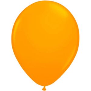 8x stuks Neon fel oranje latex ballonnen 25 cm - Feestversiering/feestartikelen