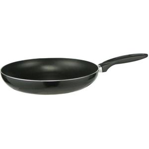 Zwarte koekenpan elektrisch/ gas/ keramisch/ inductie 28 cm - bakken/koken - koekenpannen keukengerei