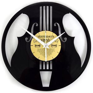 Yesterdays Vinyl Klok Viool - 30 cm - Met geschenkverpakking