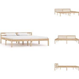 vidaXL Bedframe - Bedframes - Bed Frame - Bed Frames - Bedframe massief grenenhout 180x200 cm
