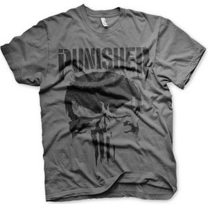 Marvel The Punisher Heren Tshirt -S- Big Skull Grijs