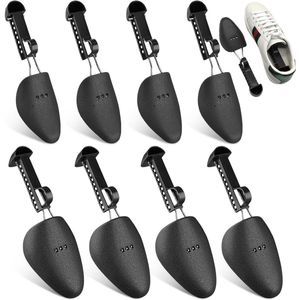 4 Pairs of Shoe Stretchers for Men and Women - Adjustable Length Shoe Tensions Size 34-39/39-46 - Black