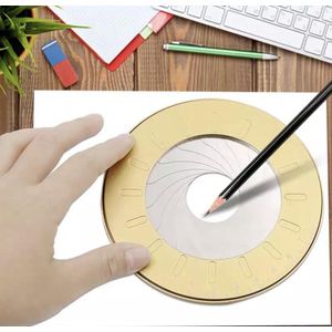 Ronde Rvs Compas - Gouden verstelbare compas - Cirkel Tekenen -  Tool School - Set Geometrie Kompas Professionele Teken Compas Maat Verstelbaar