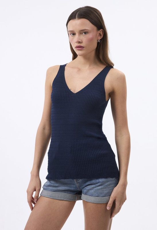 Felix Hardy Tricot Zomer Tops 3 Pack Tshirt Tanktop Dames Zwart-Navy-Ecru - Xl