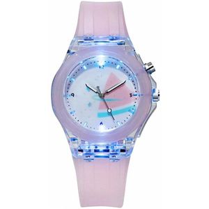 Fako® - Kinderhorloge - Siliconen - Light - Ø 38mm - Meloen - Roze