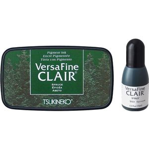 Tsukineko VersaFine Clair Stempelkussen met Navulling - Groen - Spruce