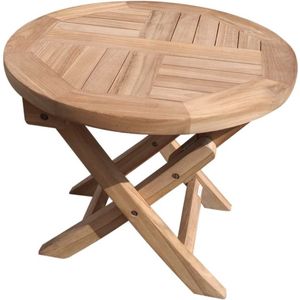 Tuintafel opklapbaar Rond Teak 80 cm