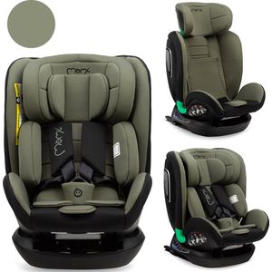 MoMi autostoel Urso i-Size - met isoFix - Khaki (40-150cm)