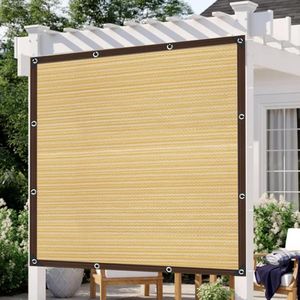 Zonnezeil - schaduwnet voor de tuin, met ingestanste ringen, zonwering, schaduwnet voor balkon, broeikas, planten, terras, kippenhok, zwembaden, inkijkbescherming, winddicht, waterdoorlatend
