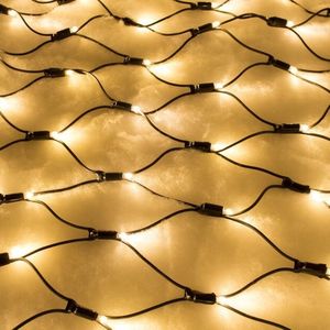 Koppelbare netverlichting |6 m² | 600 LEDs | warm wit | rubber