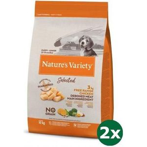 2x10 kg Natures variety selected junior free range chicken hondenvoer