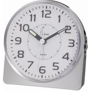 Cetronic RD890-SP S - Wekker - Analoog - Lichtgevende metalen wijzers - Kunststof - Alarm - Snooze - Achtergrondverlichting - Zilverkleurig