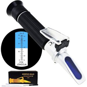 Refractometer voor Alcohol Met ATC 0~80% VOL - Handbediende Optische Tester voor Gedistilleerde Dranken - Thuisbrouwsel