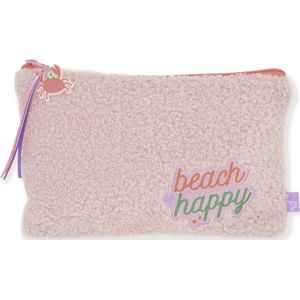 Kangaro etui - Beach Happy - roze teddy - 24x15cm - K-PM320035