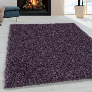 Flycarpets Azure Vloerkleed Paars - Effen - Hoogpolig - 200x290 cm