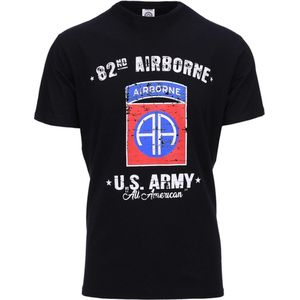 Fostex Garments - T-shirt U.S. Army 82nd Airborne (kleur: Zwart / maat: S)