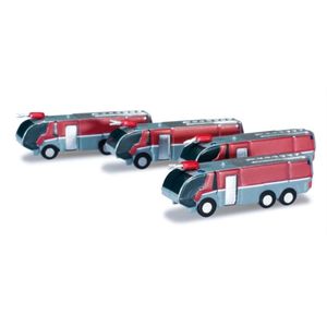 Herpa - brandweer - set met 4 crashtenders - schaal 1:500