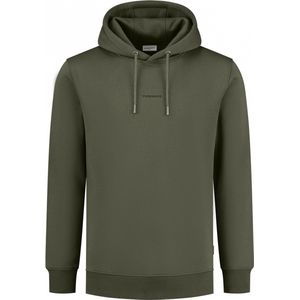 Purewhite - Heren Slim fit Sweaters Hoodie LS - Army Green - Maat XXL