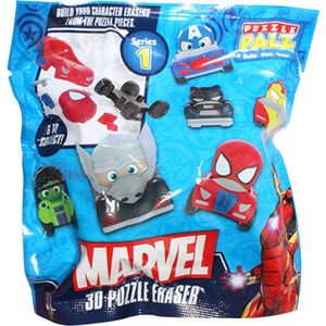 Marvel Avengers blind bag 3D puzzel gum - Multicolor - Kunststof - 6 Gummen