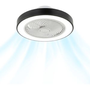 Klegu LumiVent – plafondventilator met verlichting - plafondlamp - ventilator - LED – 6 ventilatiestanden & 3 Lichtstanden - zwart