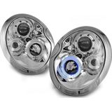 Koplampen dual halo rims BMW MINI (COOPER) 05 01-10 06 ANGEL EYES CHROOM