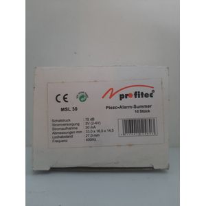 Buzzer rechthoekig 3v (33x15x16) 10 stuks Profitec