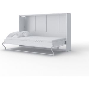 Maxima House - INVENTO 05 Elegance - Horizontaal Vouwbed - Logeerbed - Opklapbed - Bedkast - Mat Wit Wit - 200x120 cm