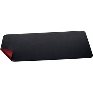 Sigel bureauonderlegger - 80 x 30 cm - zwart/rood - dubbelzijdig - SI-SA603