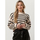 Neo Noir Rebekka Stripe Knit Blouse Truien & vesten Dames - Sweater - Hoodie - Vest- Ecru - Maat 40