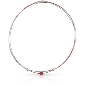 Collier Klein Kubusje Rood C230R