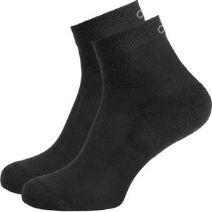 Odlo Socks Quarter Active 2 Pack Unisex Sportsokken - Black - Maat 36-38