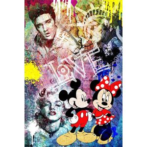 Mickey mouse pop art – 90cm x 135cm - Fotokunst op PlexiglasⓇ incl. certificaat & garantie.