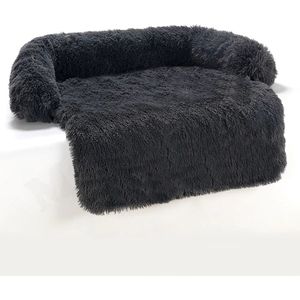 Topmast Hondenmat Comfy - Hondenmand Donut - Hondenbed - Hondendeken Bank - 115 x 95 cm - Antraciet - Dierenkussen voor hond of kat