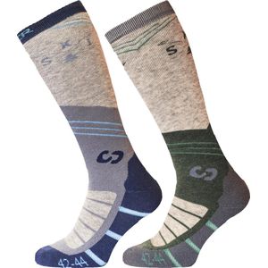 SINNER Mens Ski Socks Mountain Ski Double Pack Wintersportsokken Unisex - Maat 39-41