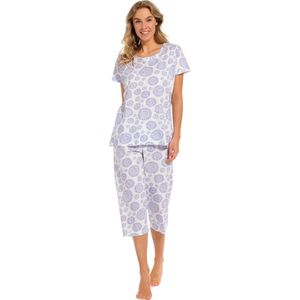 Pastunette Pyjama 3/4 broek - 506 Blue - maat 42 (42) - Dames Volwassenen - 100% katoen- 20241-110-2-506-42
