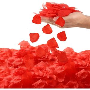 Rozenblaadjes 2000 stuks van stof + 20 rood-wit hartjes / rode rozenblaadjes / rode strooi rozenblaadjes / huwelijk / verjaardag / verloving versiering / Tafeldecoratie .
