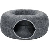 Donutmand voor Katten en Honden - Grijs - Diameter 61 cm - Kattenmand - Hondenmand