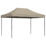 vidaXL - Partytent - inklapbaar - pop-up - 410x279x315 - cm - taupe