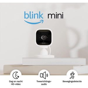 Blink Mini Beveiligingscamera Voor Binnen - 1080p HD - Nachtzicht - Bewegingsdetectie - Tweerichtingsaudio - Mobiele App - Video Opname